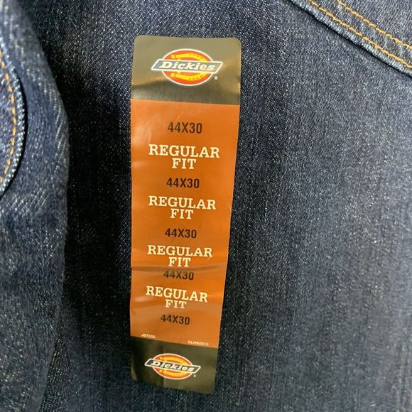 S Dickies Jeans Mens 44x30 Blue Denim 5 Pocket Work Regular Fit Straight Leg NWT - Picture 8 of 9